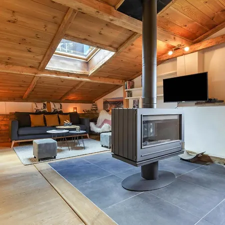 Appartamento Le Beaulieu Penthouse Loft | Fireplace & Views - Happy Chamonix